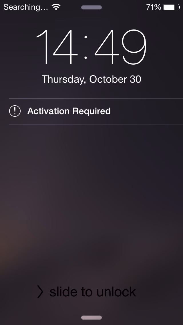 What does “activation required” mean on iPhone?