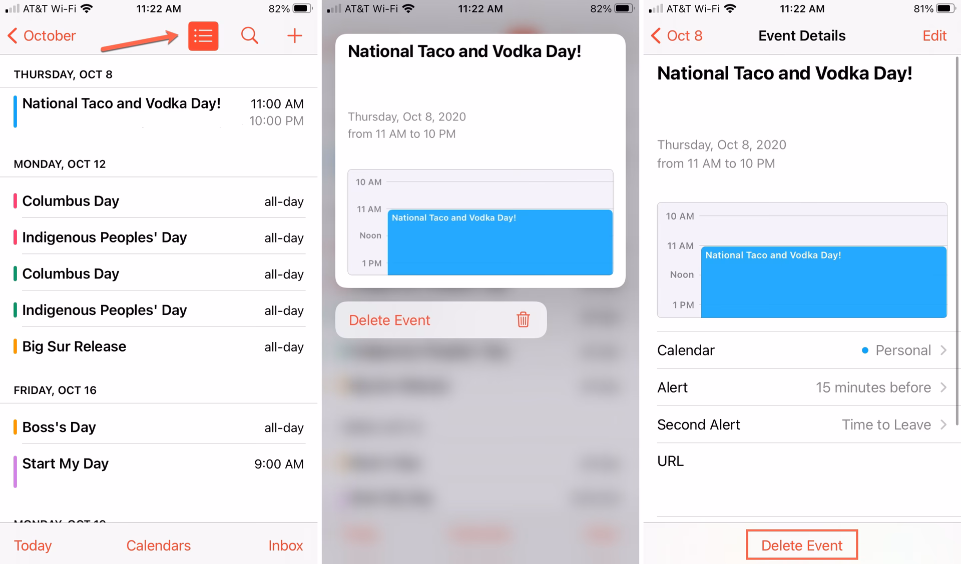 How do I sync Facebook events with other devices?