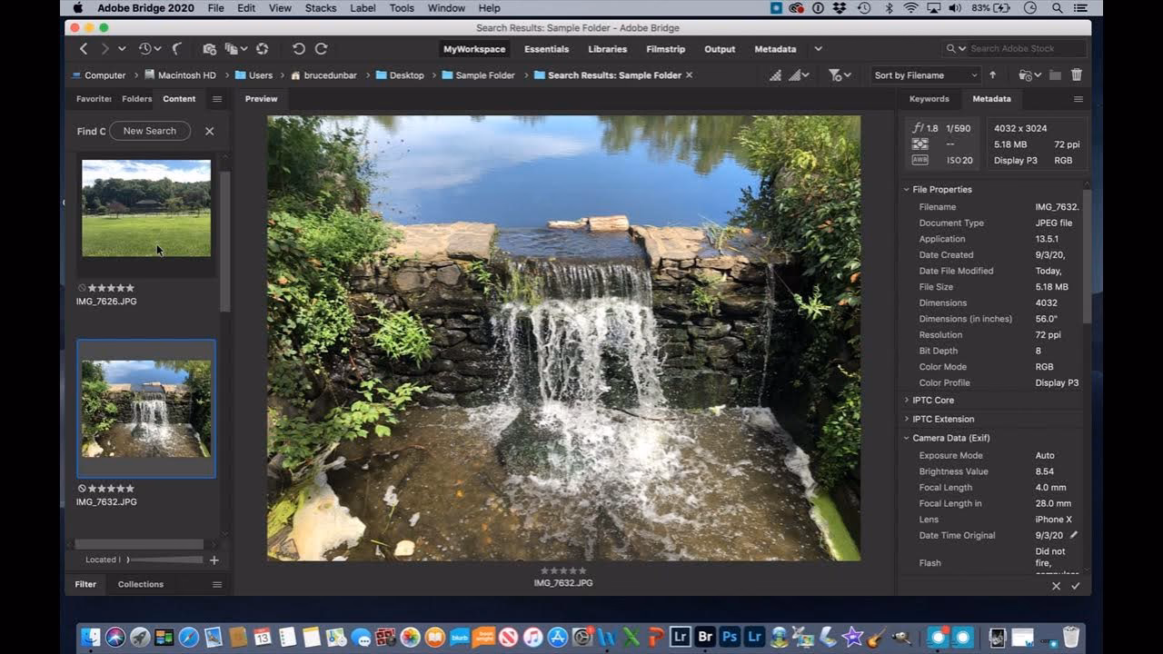 How do I get photos from Adobe Bridge?