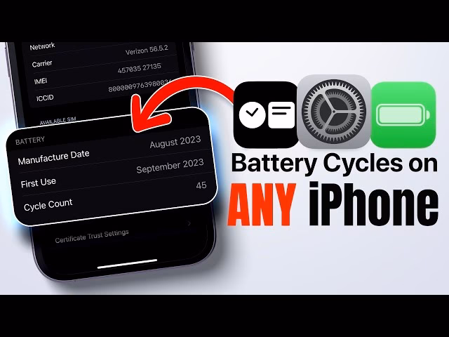 How to check iPhone battery cycle count?