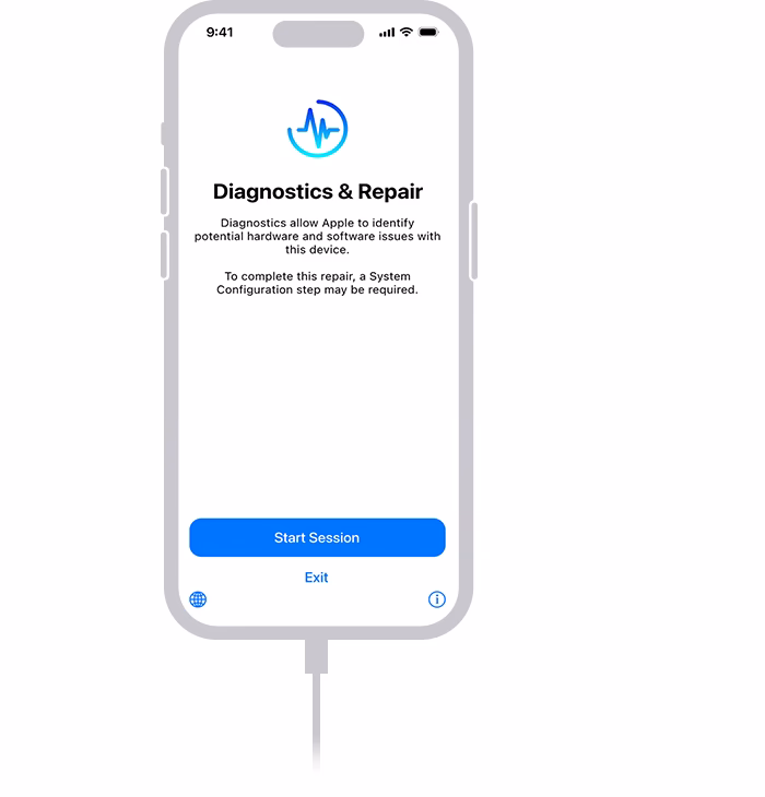 How do I get my iPhone to diagnose a problem?