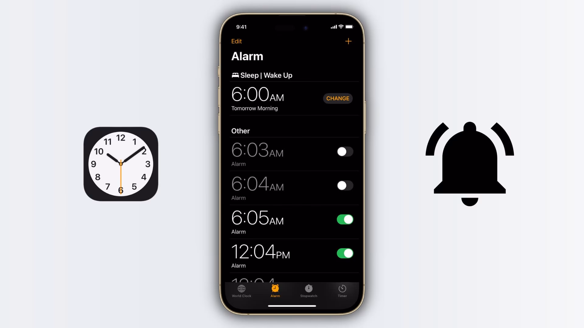 How do I set an alarm on my iPhone?