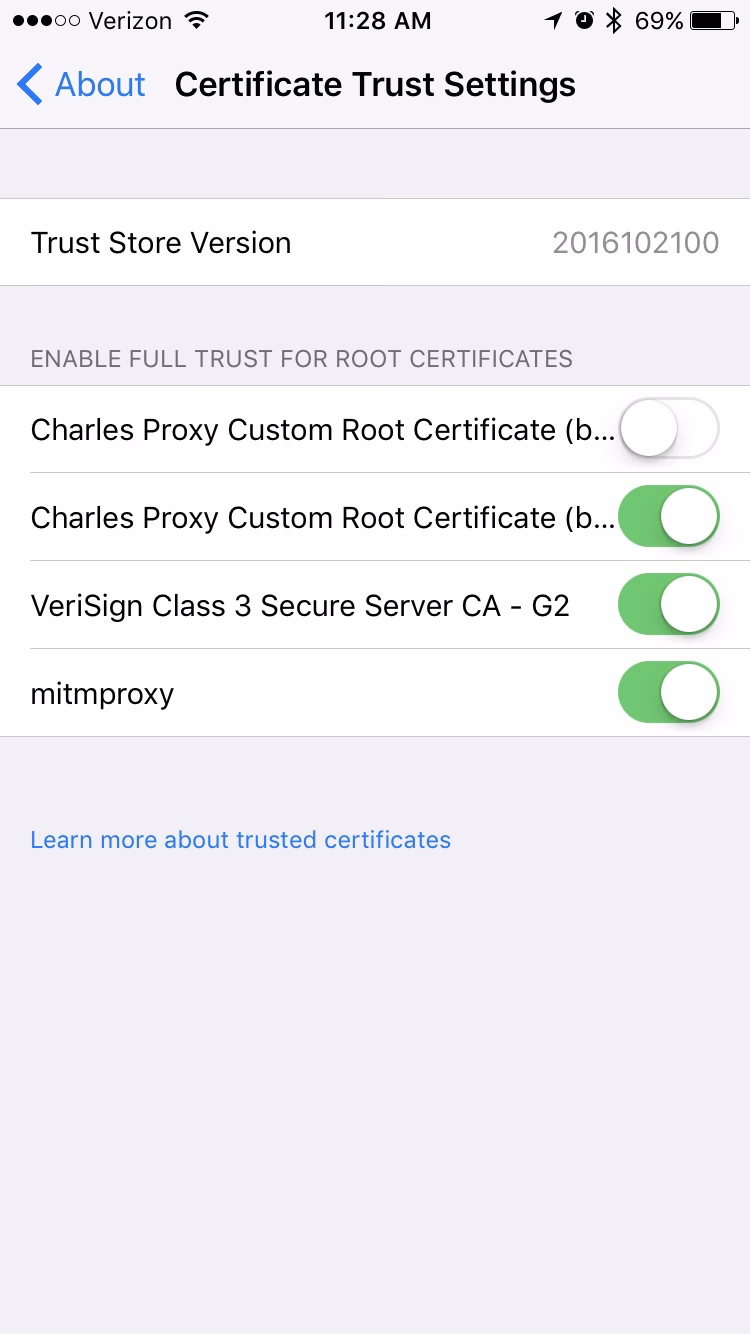 Can I manually Trust a certificate profile in iOS & iPadOS?