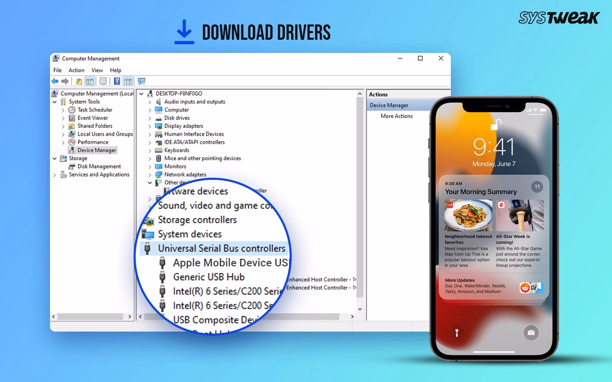How do I install Windows 10 drivers on my iPhone?