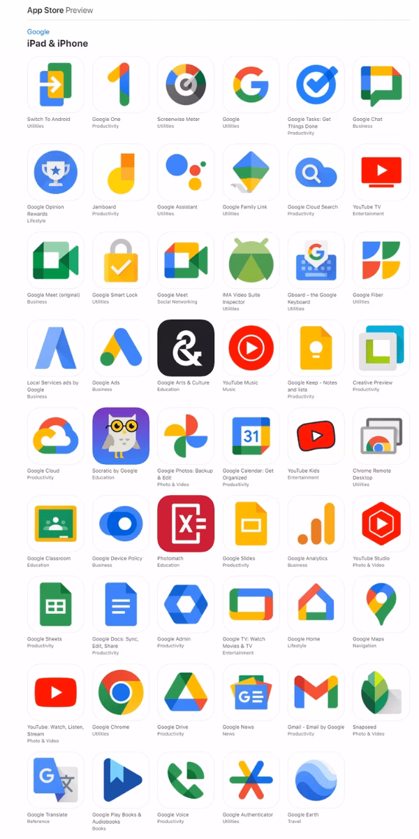 How do I use Google apps on my iPhone or iPad?