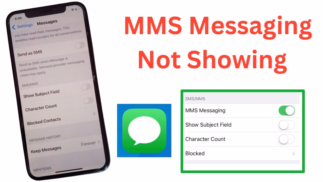 How do I troubleshoot MMS issues on my iPhone?