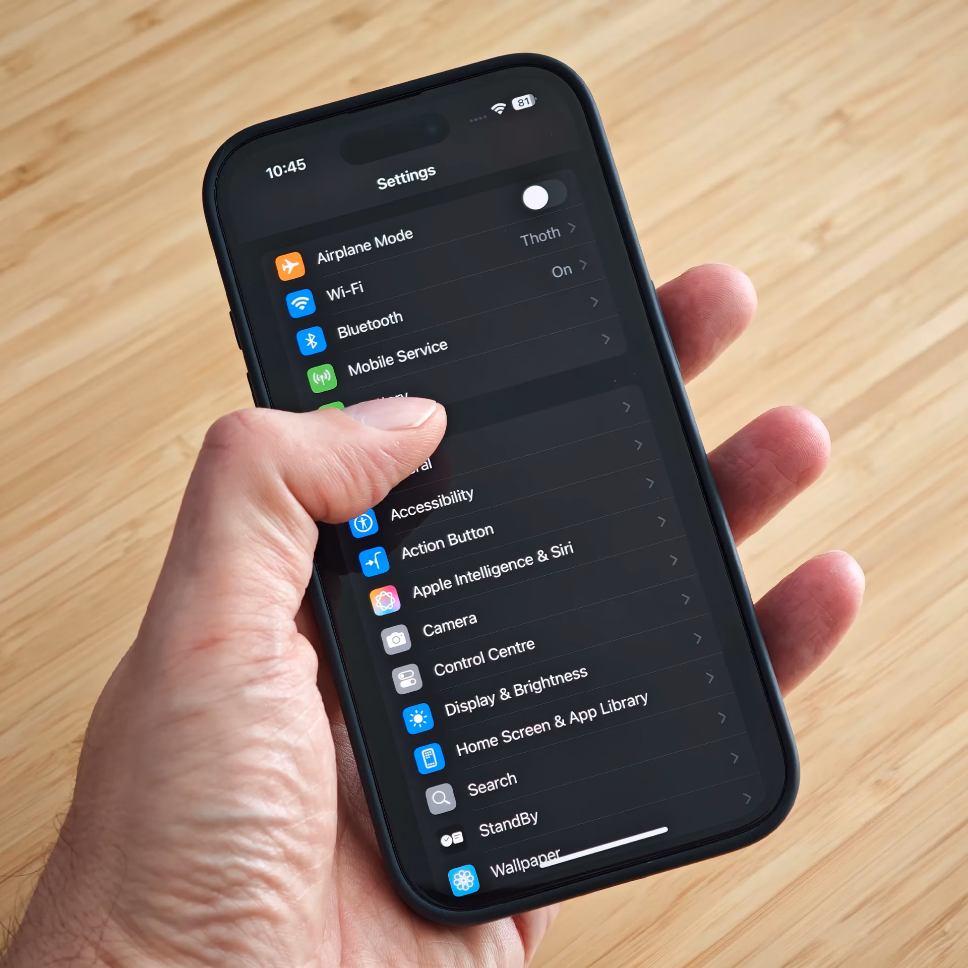 How do I find iOS settings on my iPhone?