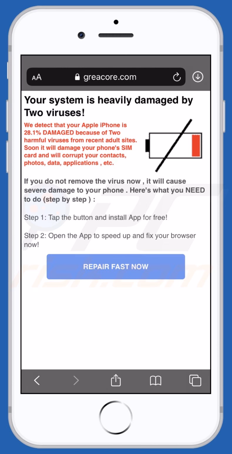 What is a fake Apple virus warning?