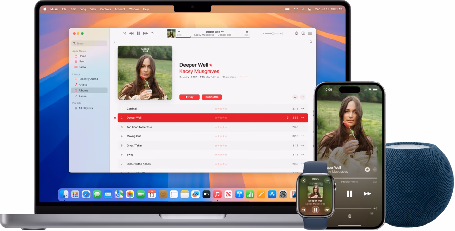 How do I get Apple Music on a new device?