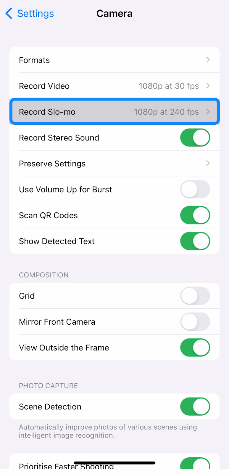 Does iPhone X have slow motion video recording?