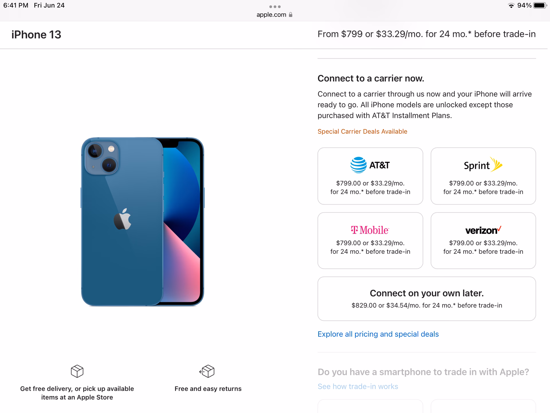 Can I buy an iPhone without a carrier?