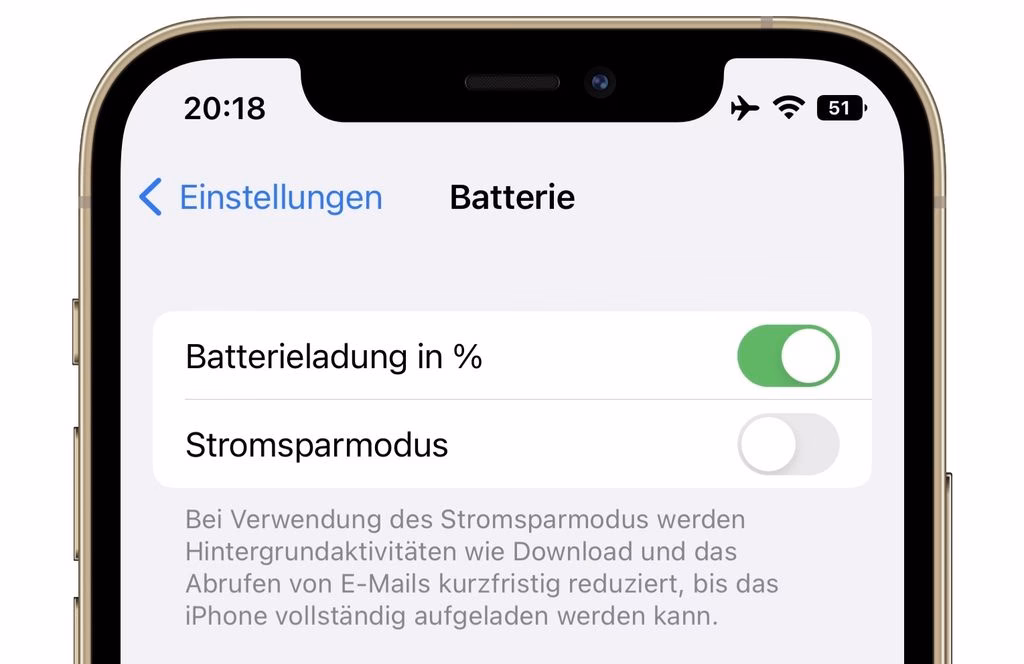 Wie kann ich den Batteriestand meines iPhone sehen?