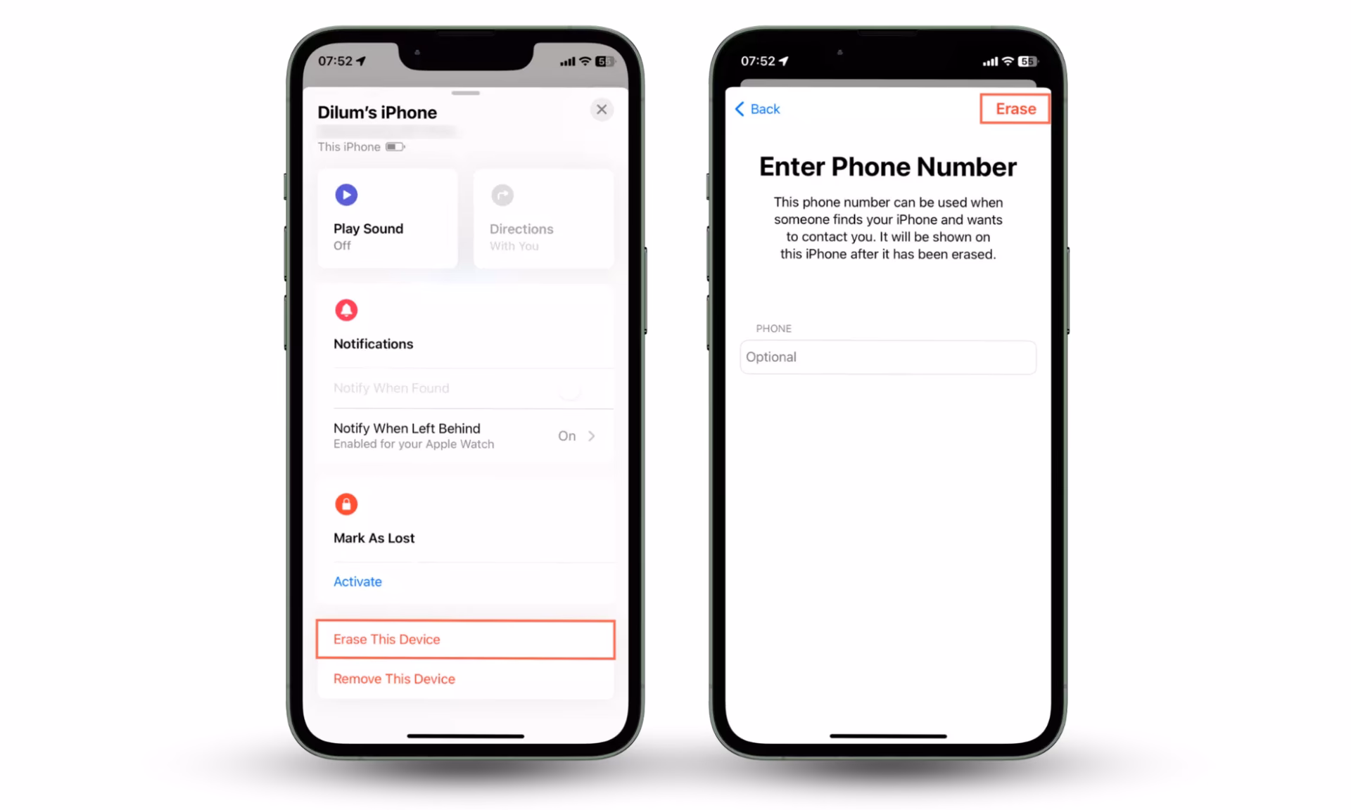 How do I block a missing or stolen iPhone?