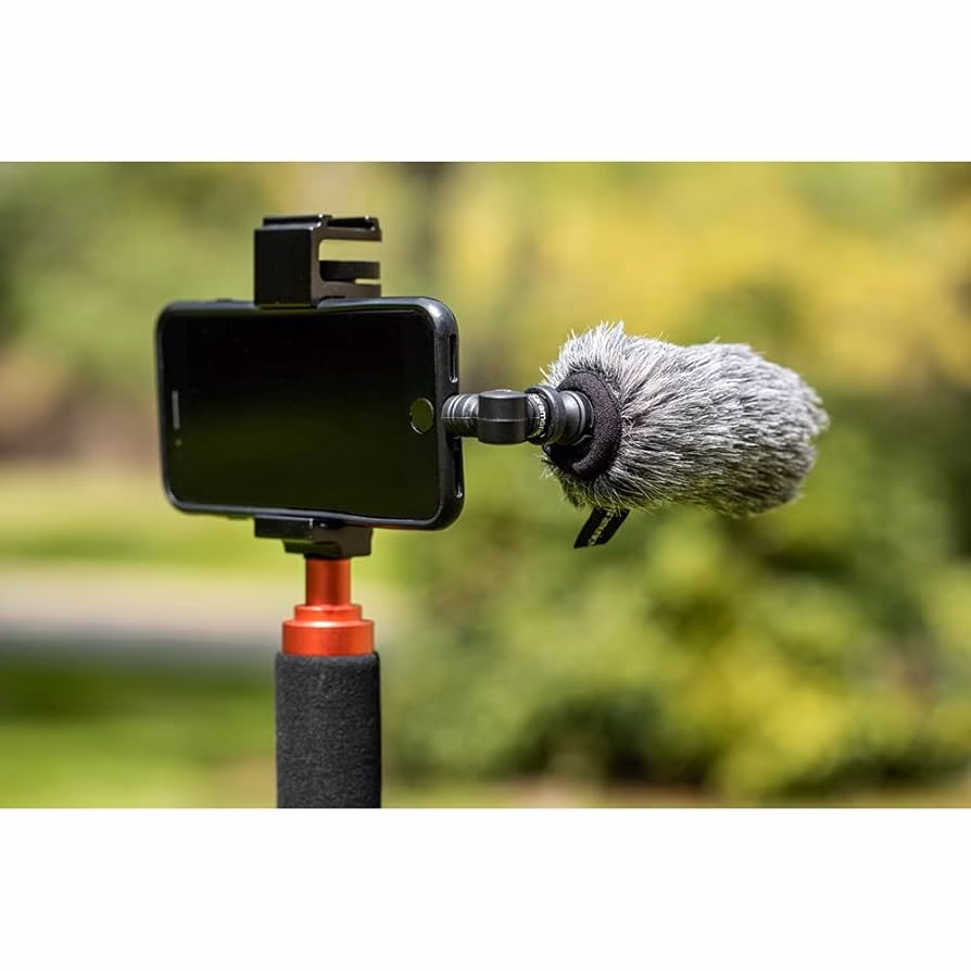 How do I connect my boom mic to my iPhone ®?