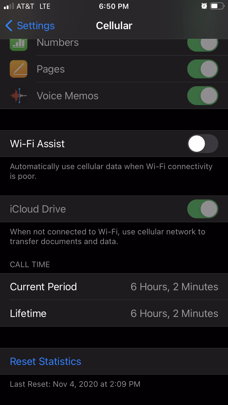What is call time on iPhone?