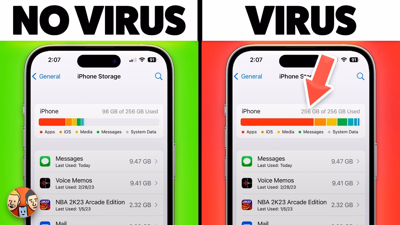 How do I know if my iPhone has a virus?