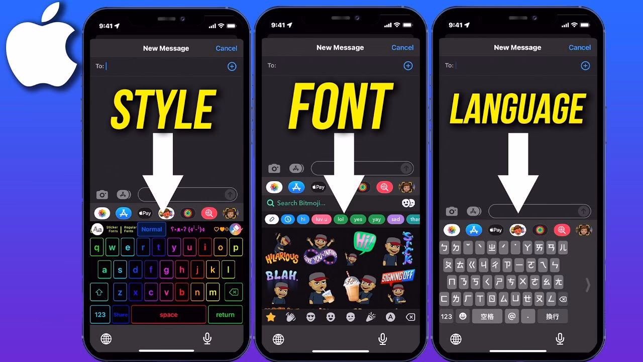 How do I change the keyboard on my iPhone?