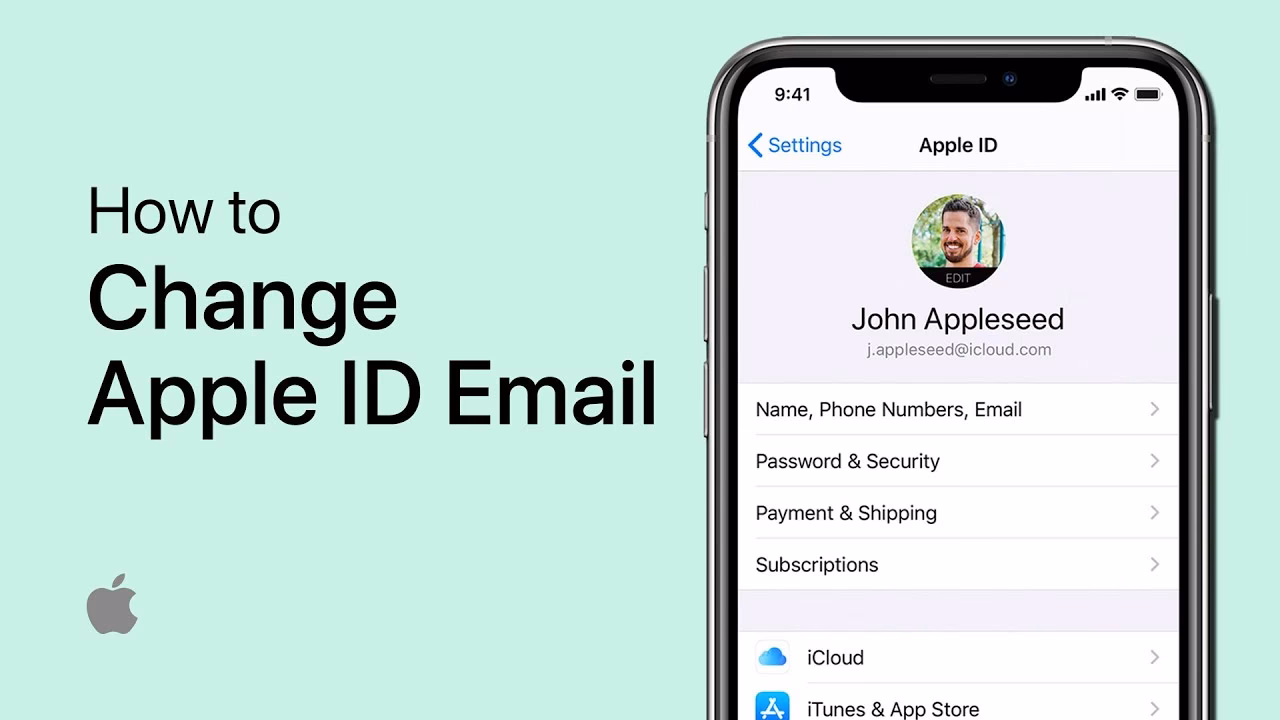How do I change my email address on my iPhone?