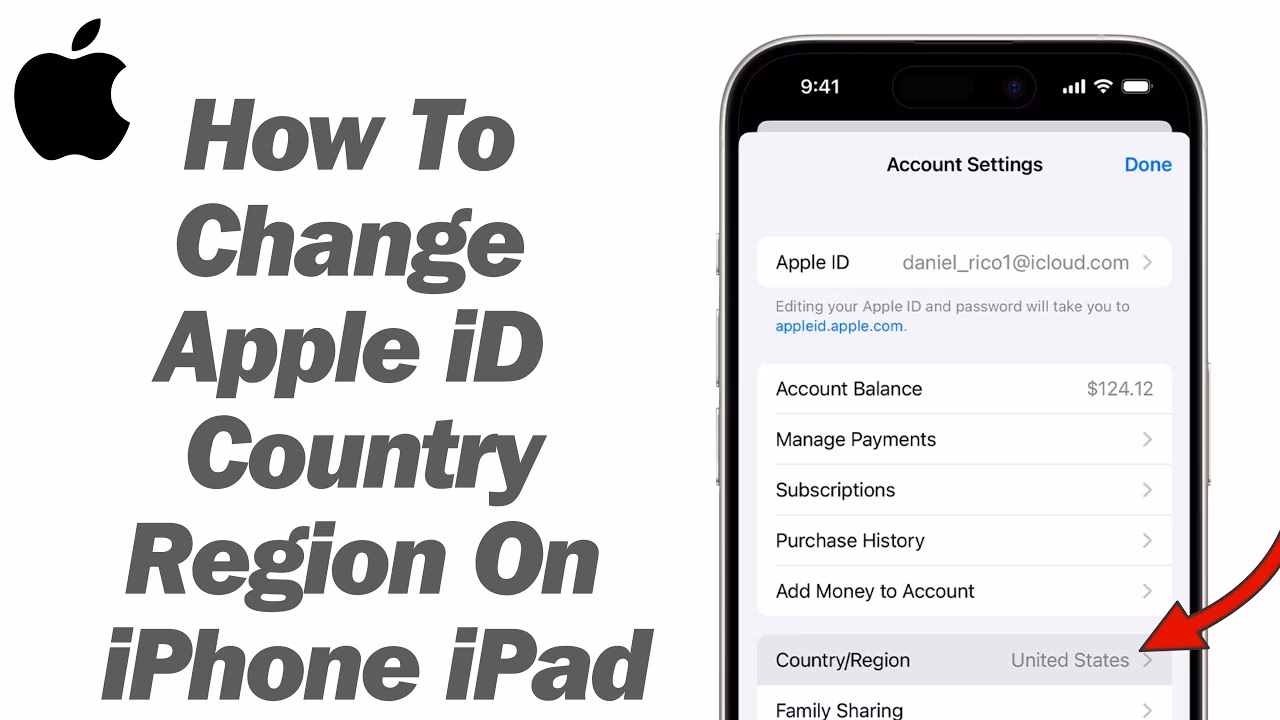 How do I change my country on my iPhone?