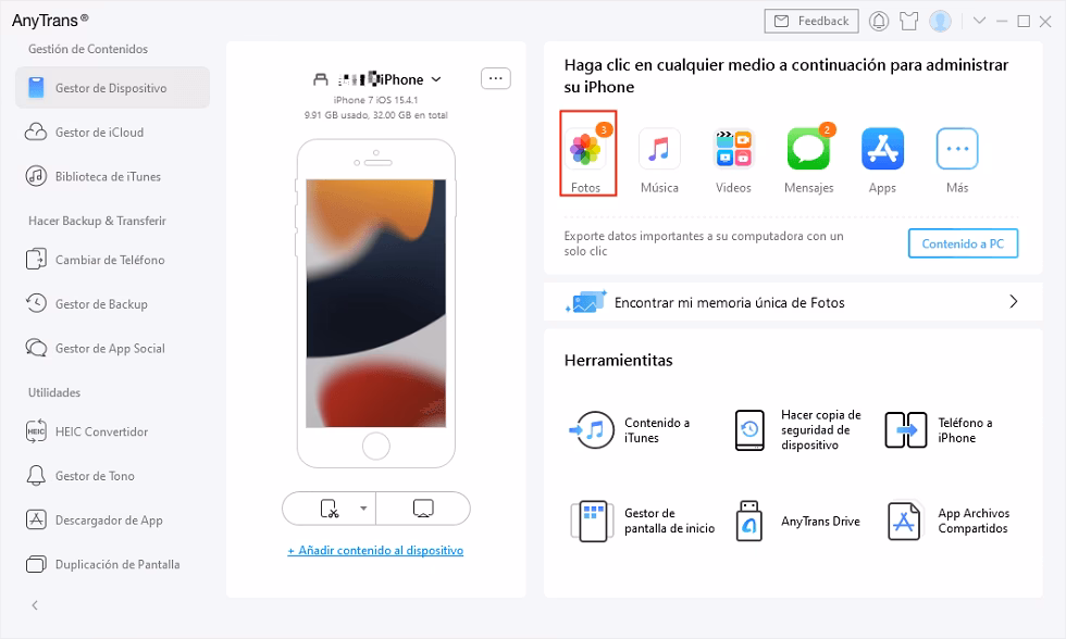 ¿Cómo pasar fotos de iPhone a PC sin cable?