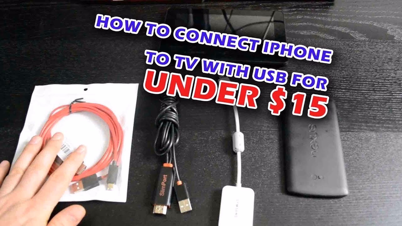 What can you do after connecting iPhone to TV with USB?