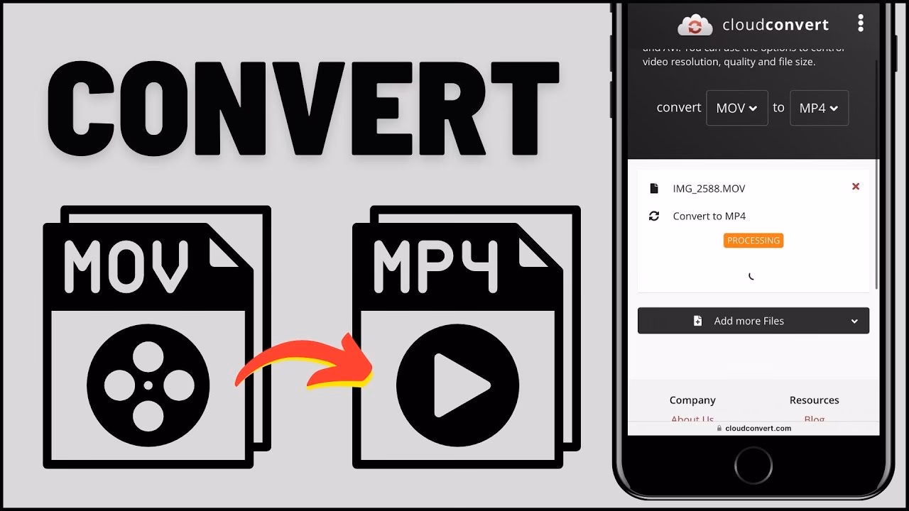 How to change MOV to MP4 on iPhone?