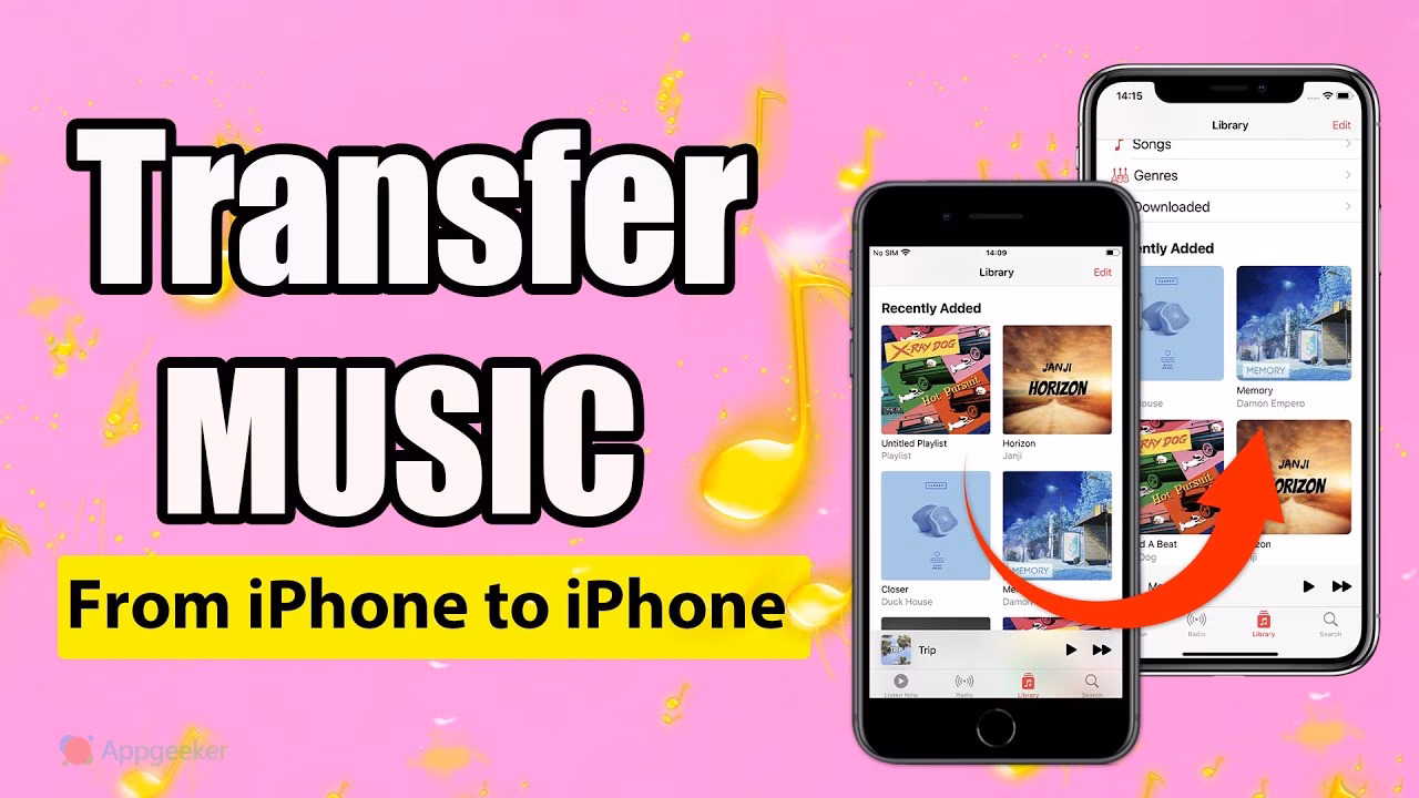 How to transfer music from iPhone to iPhone wirelessly?
