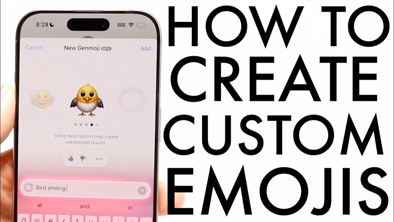 How do I create custom emojis with Apple intelligence?