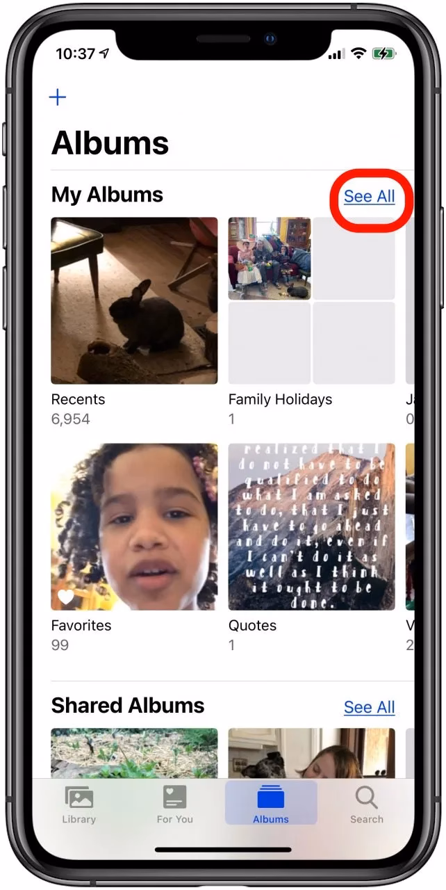 How to delete custom photo albums from iPhone?