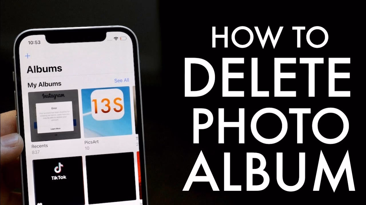 How do I delete a hidden photo album?