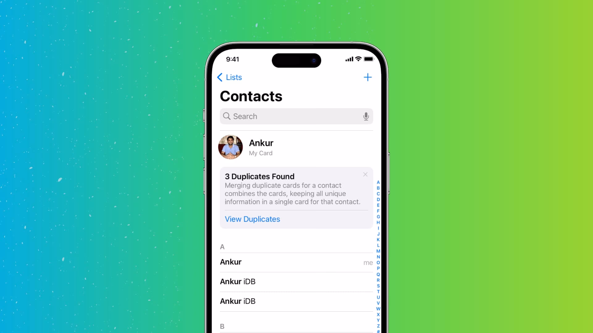 How to merge duplicate contacts on iPhone?