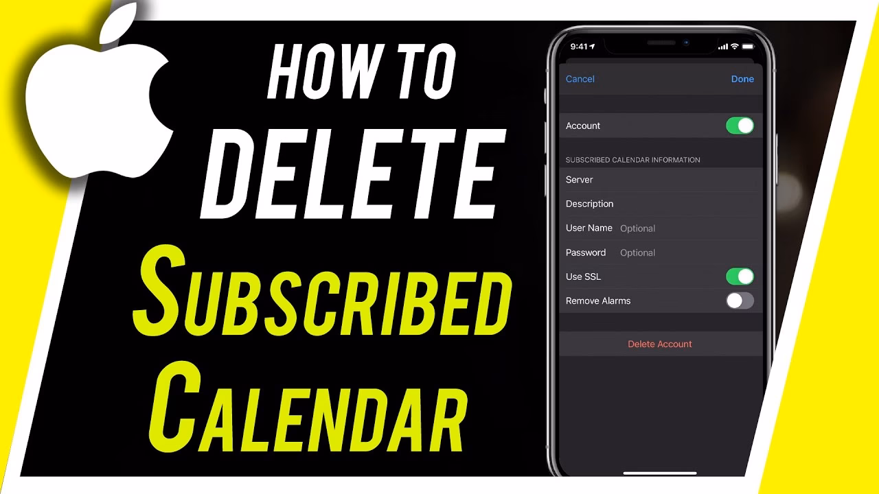 How do I remove a calendar from my iPhone?