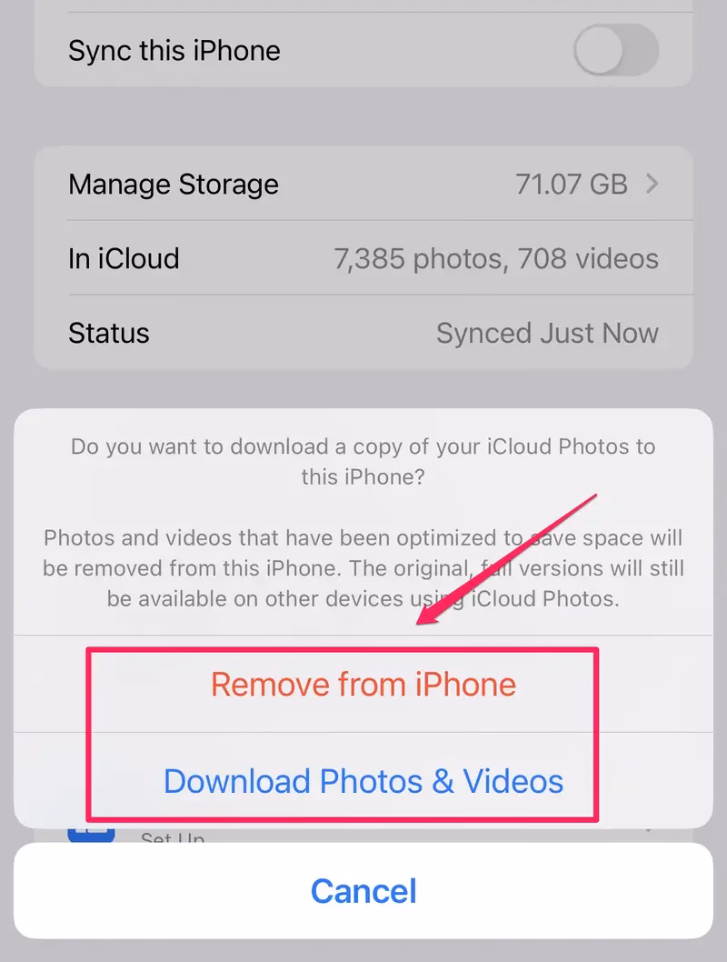 What happens if iCloud Photos is turned off?