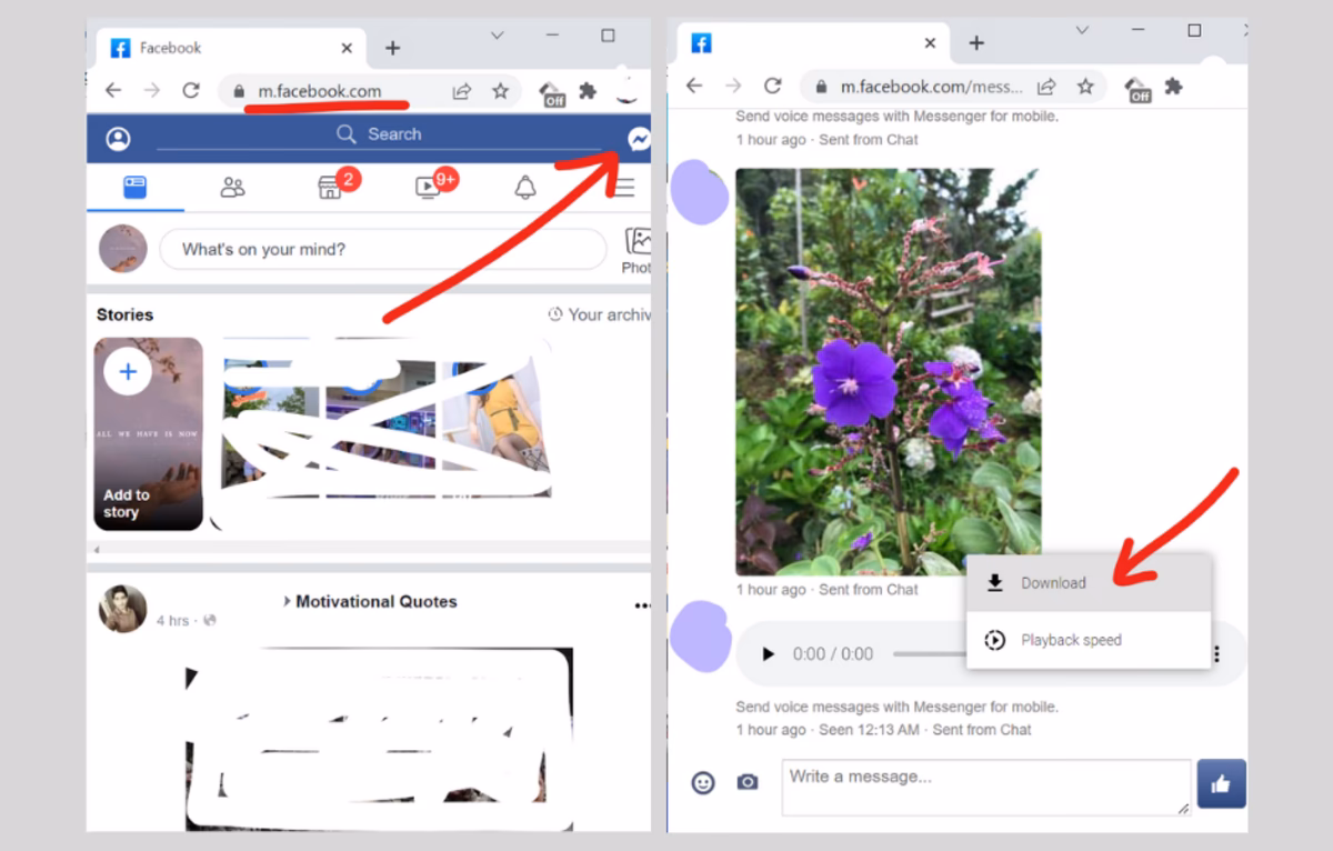 How do I save a voice message to my phone?