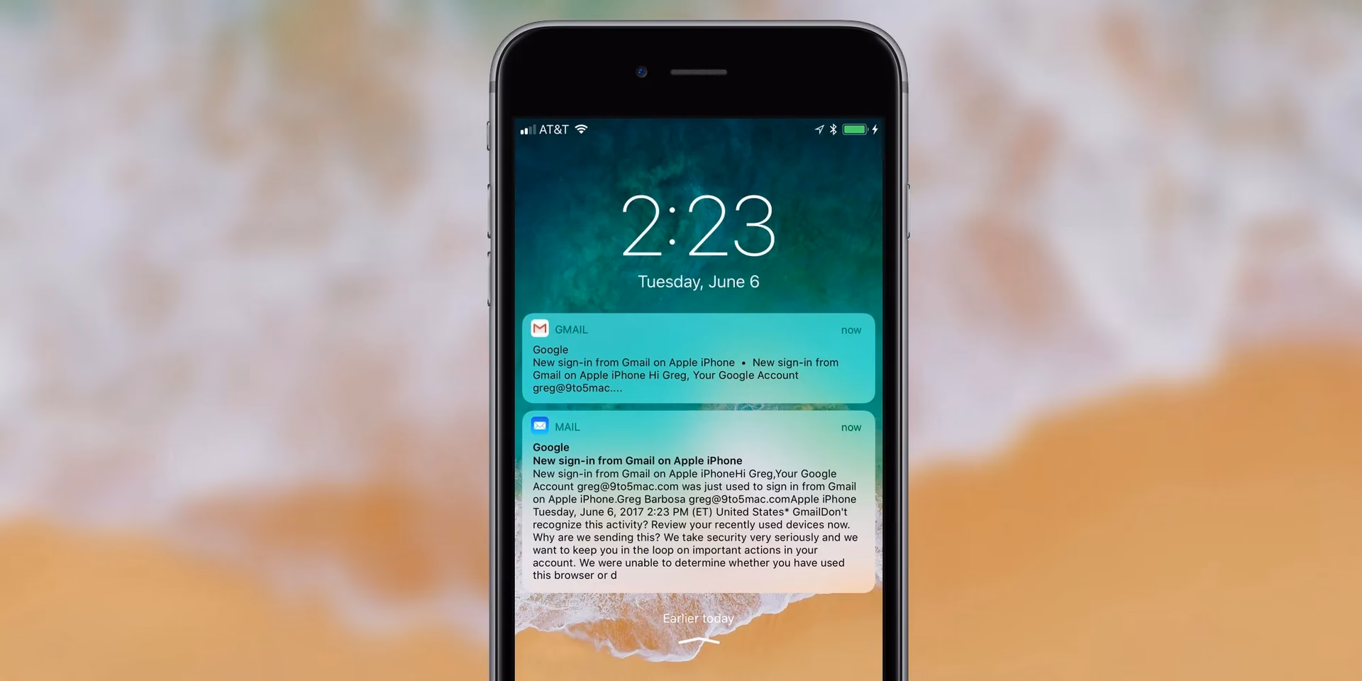 What is push email on iPhone?