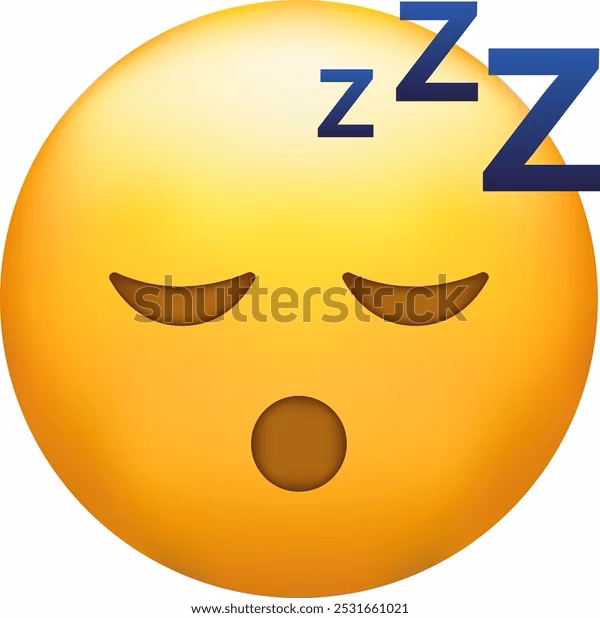 What does a sleep emoji mean?
