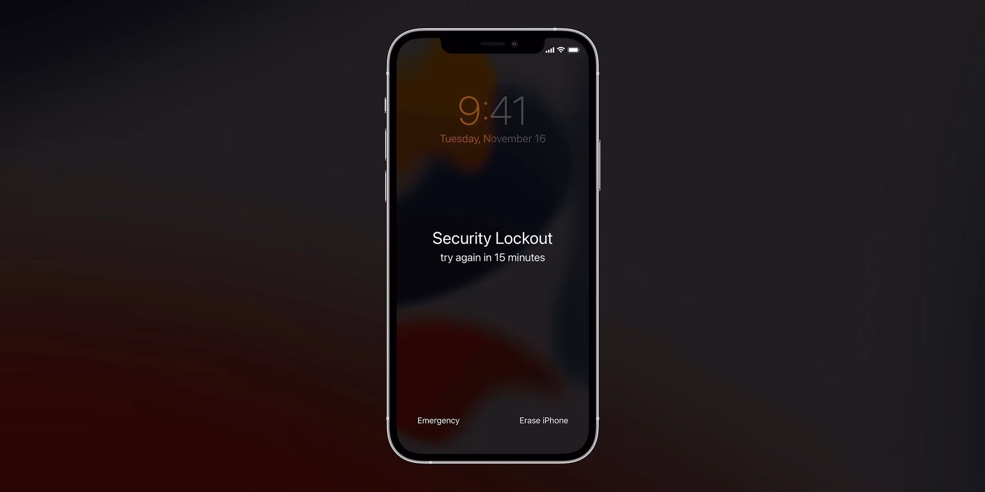 How do I Delete my iPhone If I failed a security lockout?