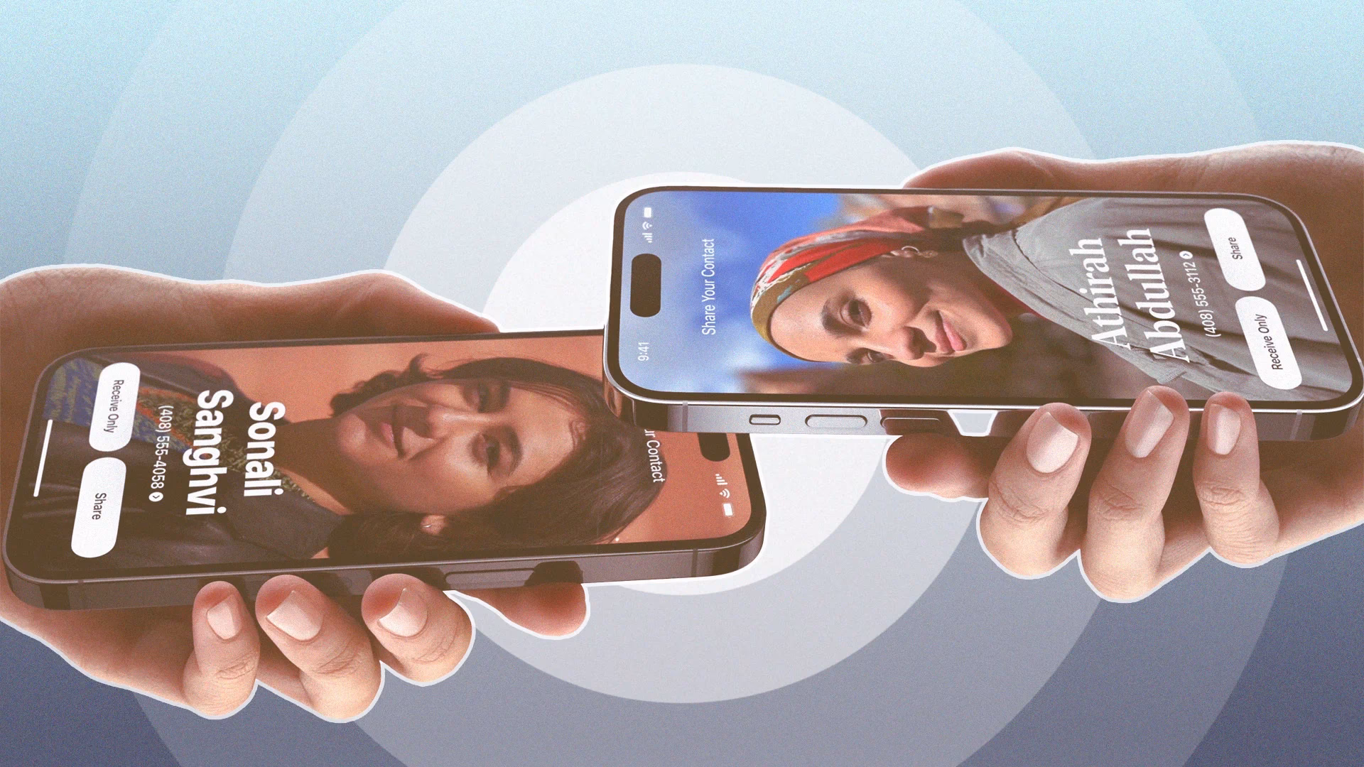 How to access exchange contacts on iPhone via configuration?