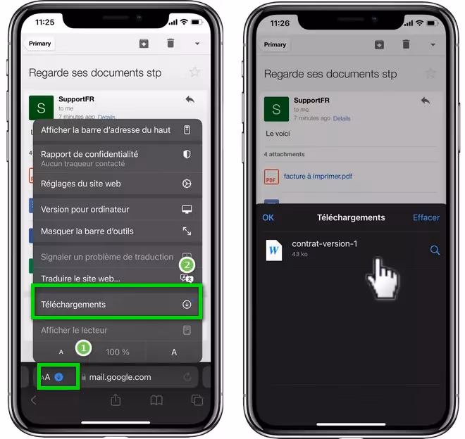 Où trouver les téléchargements sur iPhone ?