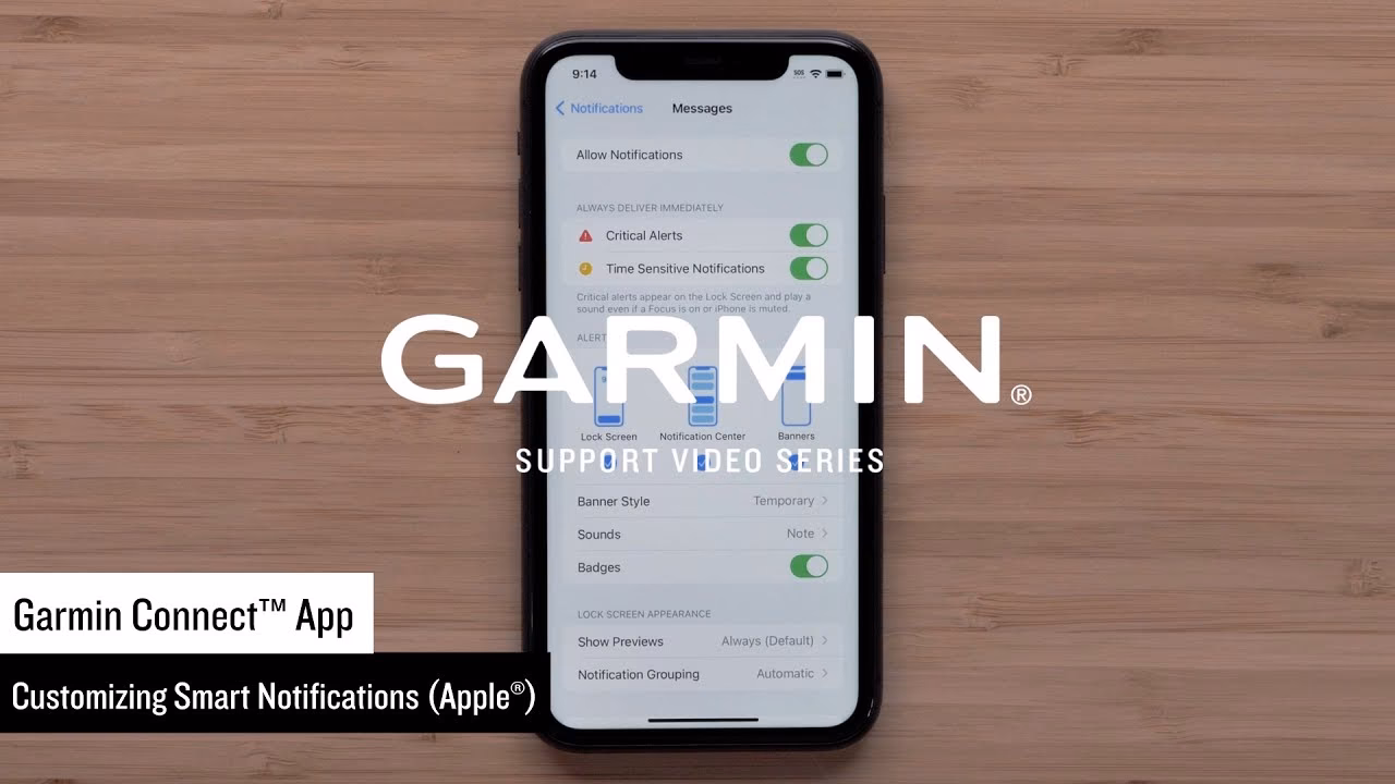 How do I change notifications on my Garmin Connect?