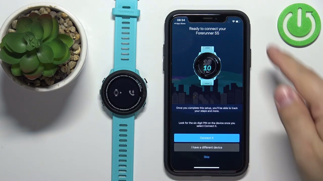 How do I connect a Garmin watch to my iPhone?