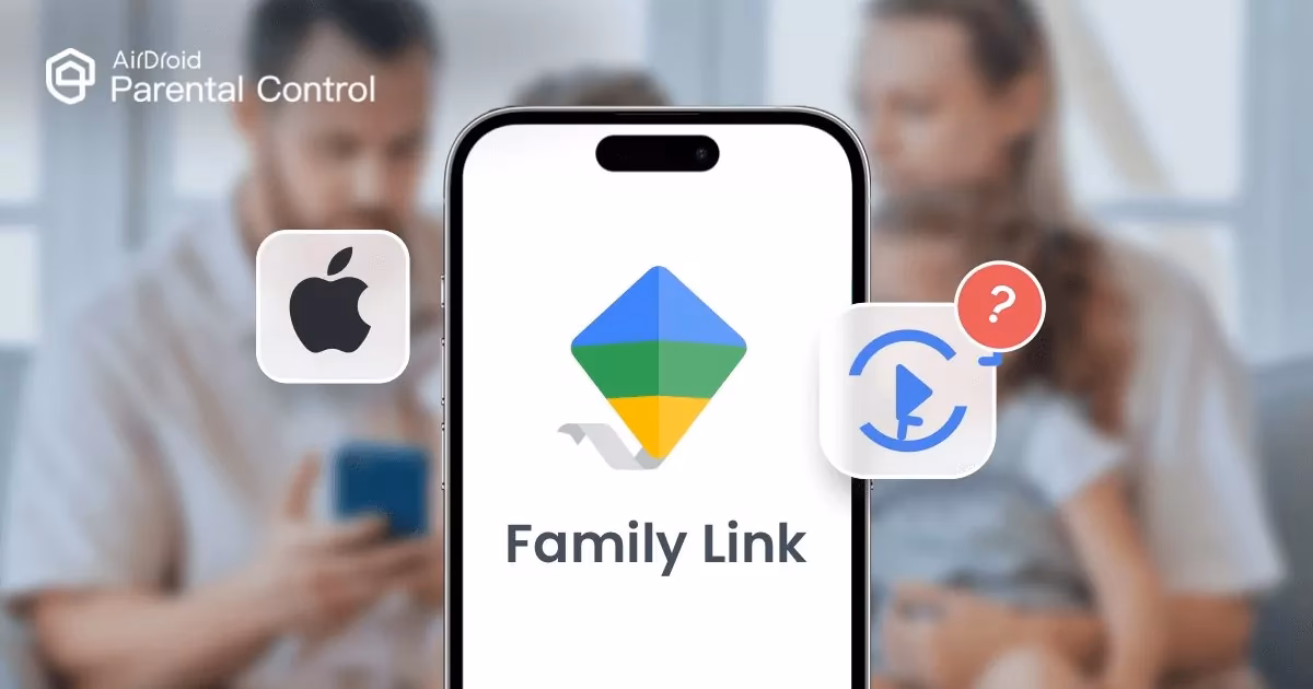 How do I set up a family link on my iPhone?