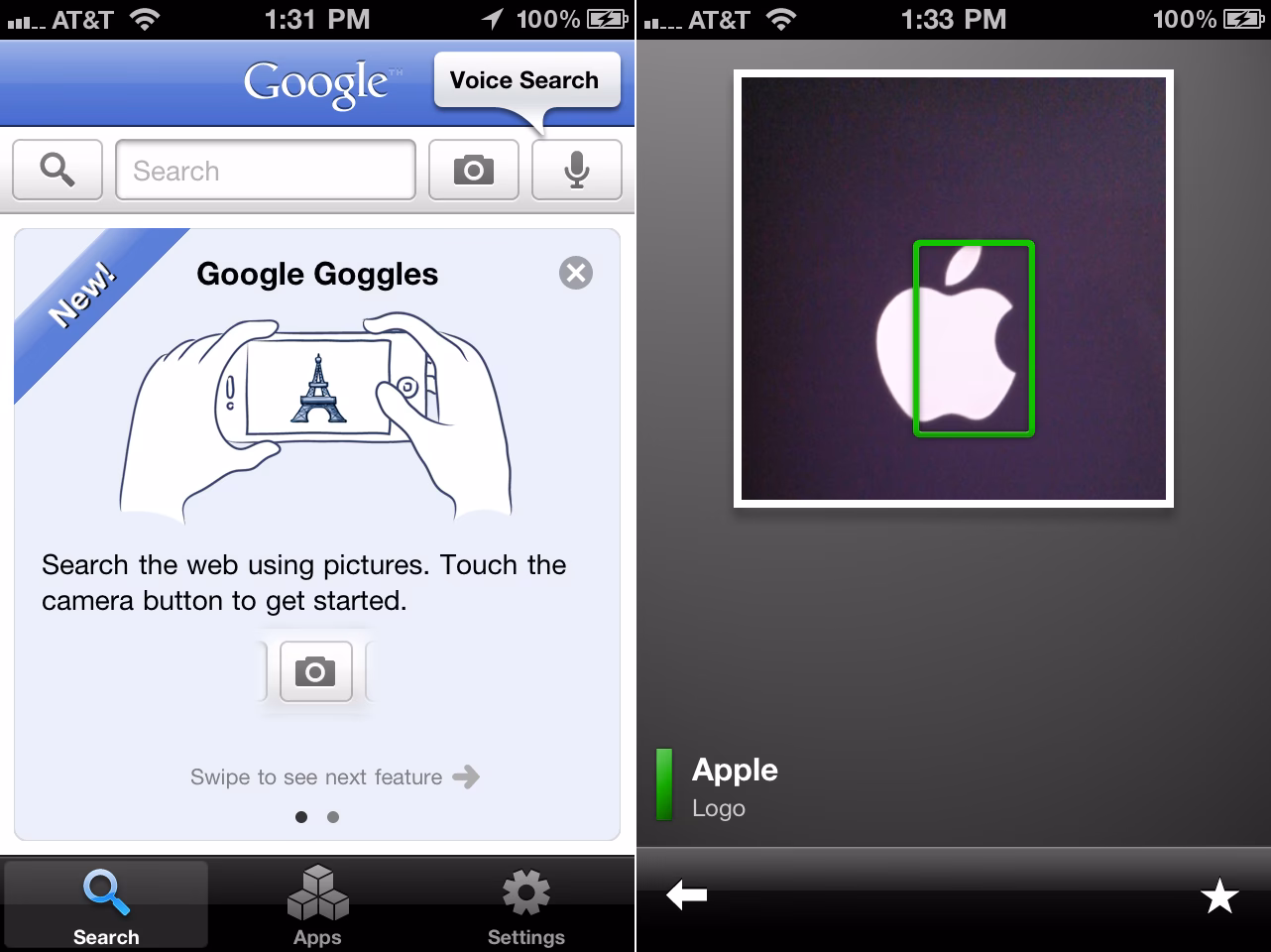 What is Google Goggles used for?