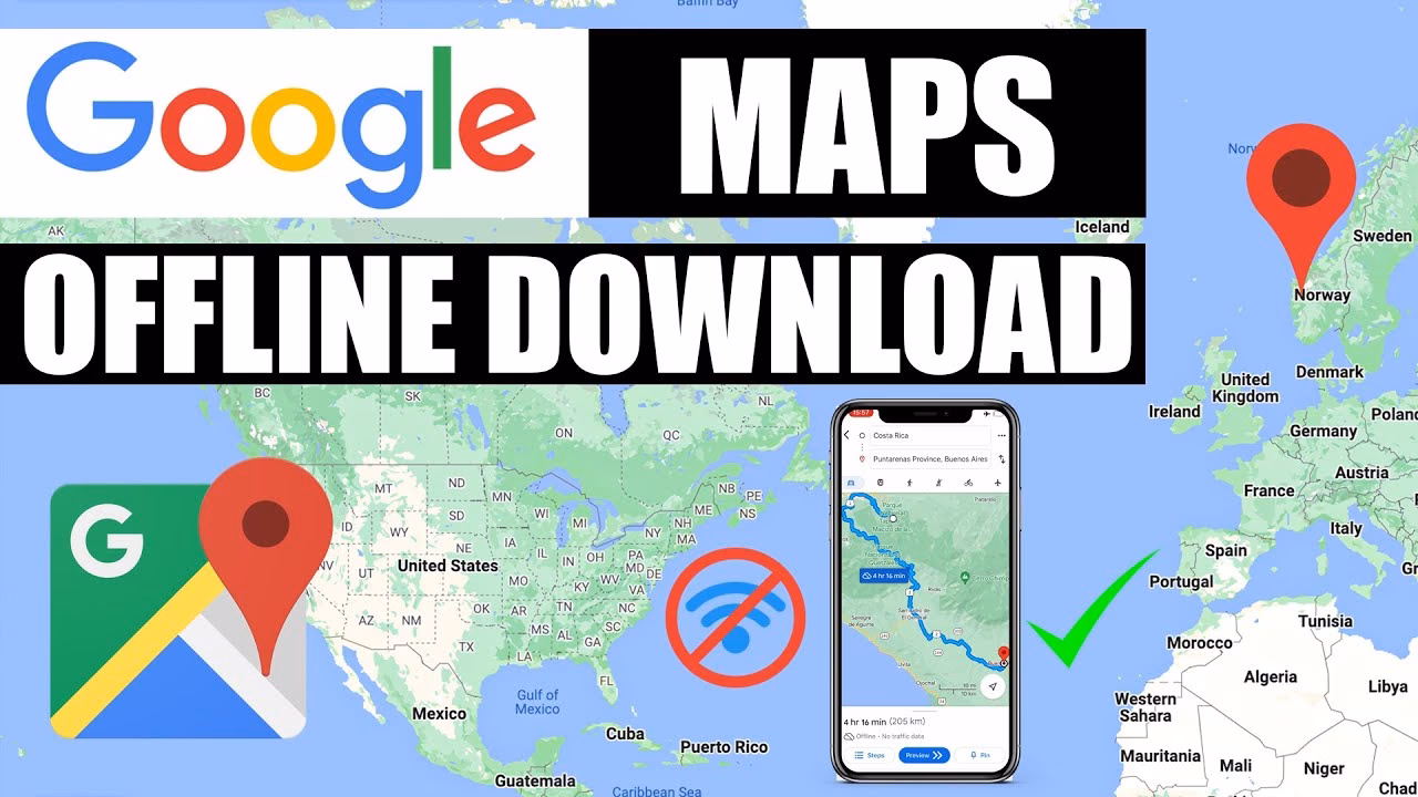 How to use Google maps offline on iPhone?