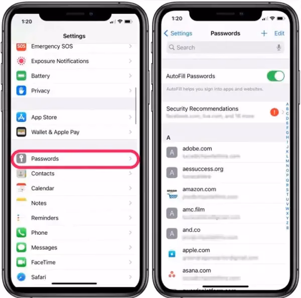How to find email password on iPhone 13?