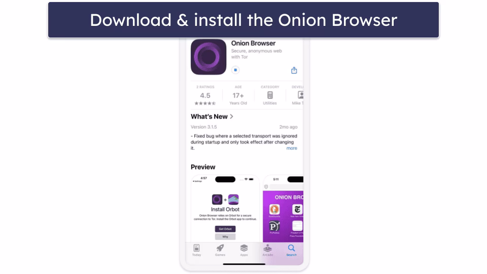Does onion browser work on iOS?