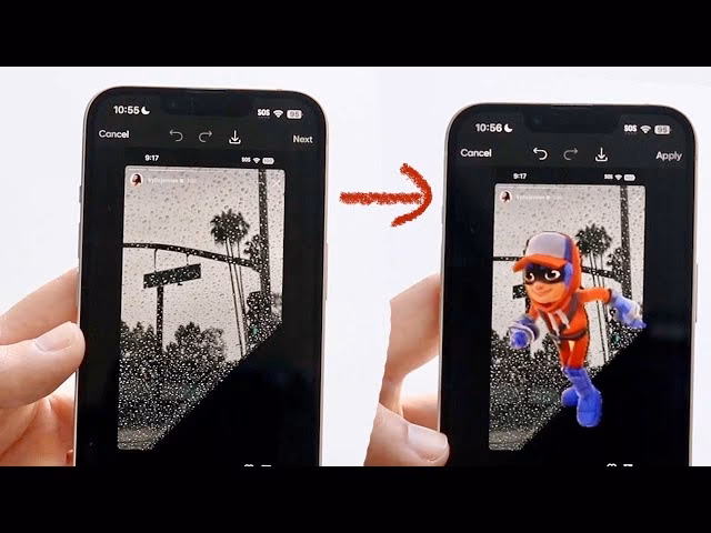 How to paste a picture onto another picture on iPhone?