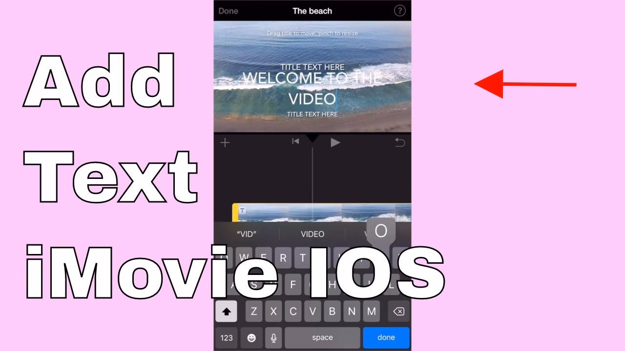 How to add text in iMovie?