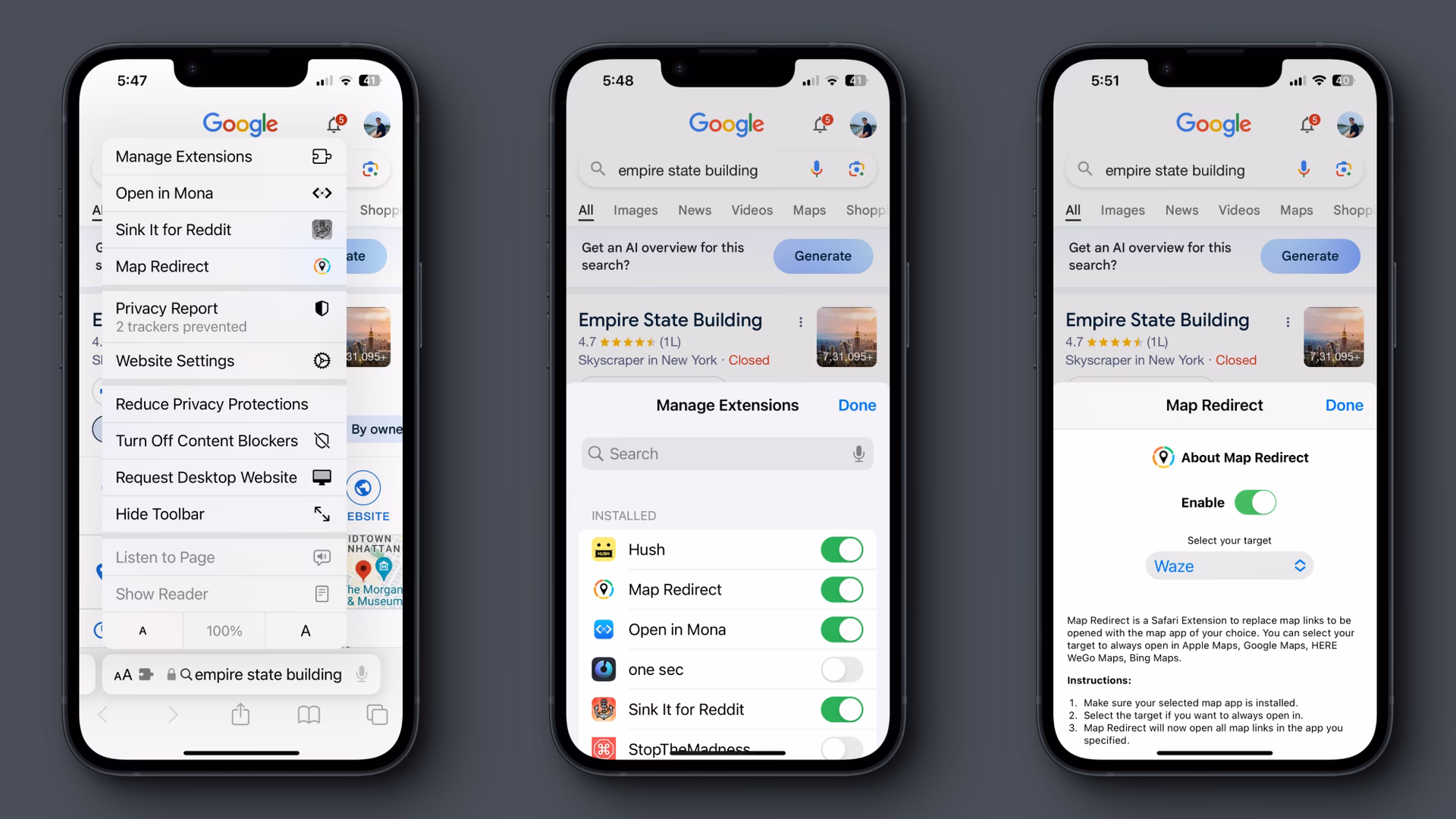 How to set Google Maps as default on iPhone?