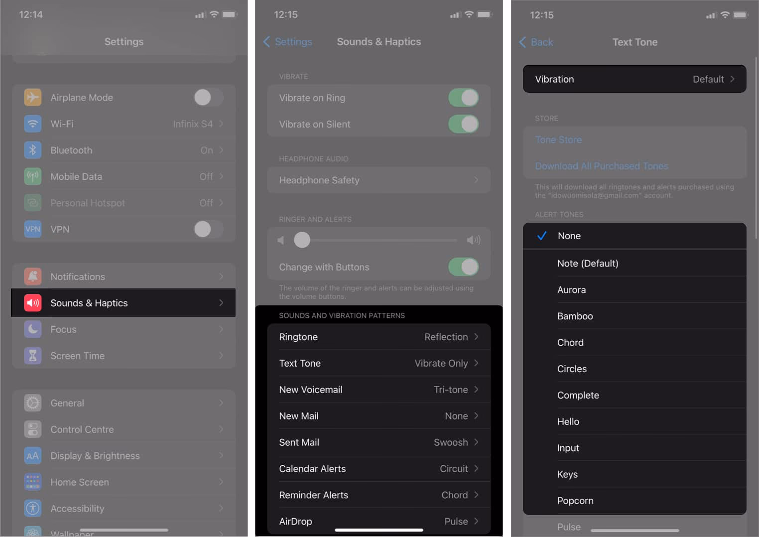 How do I Change my iPhone's vibration settings?